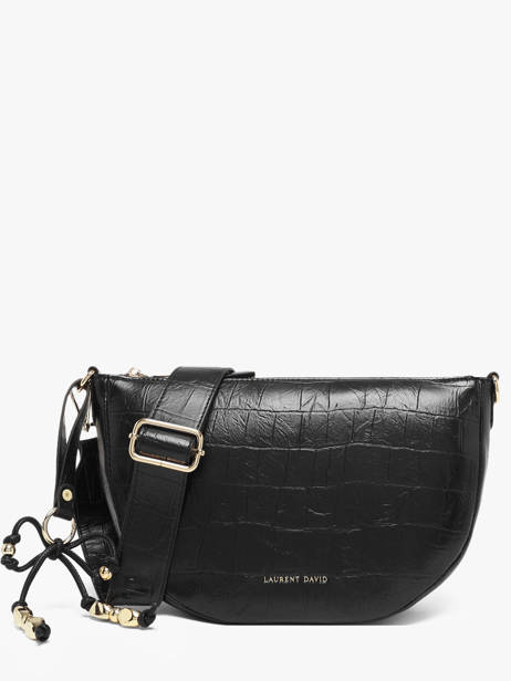 Sac Bandoulière Lauren Effect Croco Laurent david Noir ld bags 709