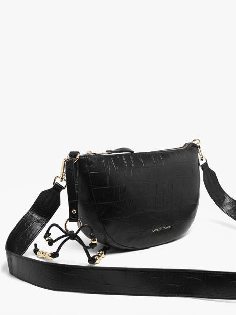 Sac Bandoulière Lauren Effect Croco Laurent david Noir ld bags 709 vue secondaire 1