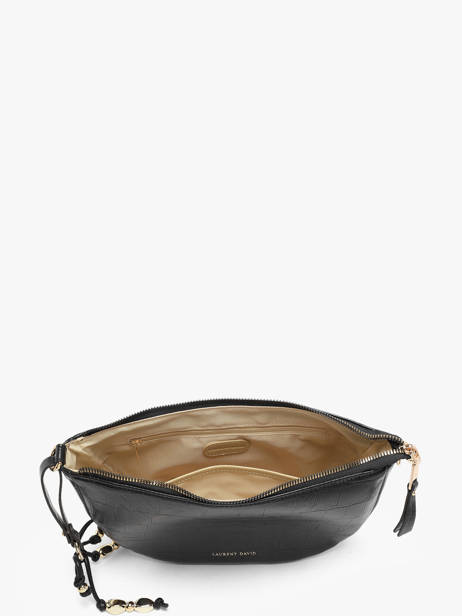 Sac Bandoulière Lauren Effect Croco Laurent david Noir ld bags 709 vue secondaire 2