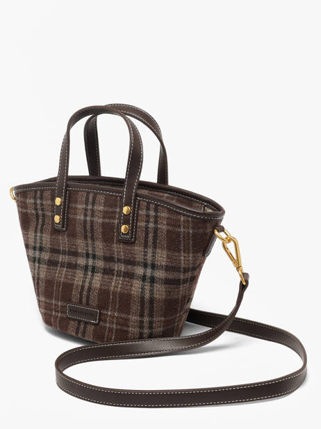 Sac Bandoulière Taylor Imprimé Tartan Laurent david Marron ld bags 60 vue secondaire 1