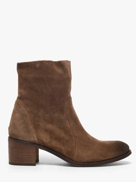 Heeled Boots In Leather Aliwell Brown women A225016