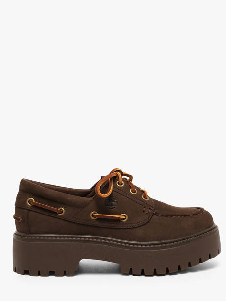 Chaussures Bateau Plateforme En Cuir Timberland Marron women 2GVFW071