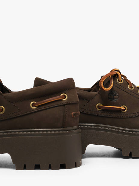 Chaussures Bateau Plateforme En Cuir Timberland Marron women 2GVFW071 vue secondaire 2