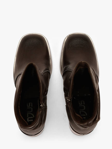 Bottines à Talon En Cuir Mjus Marron women P96227 vue secondaire 3