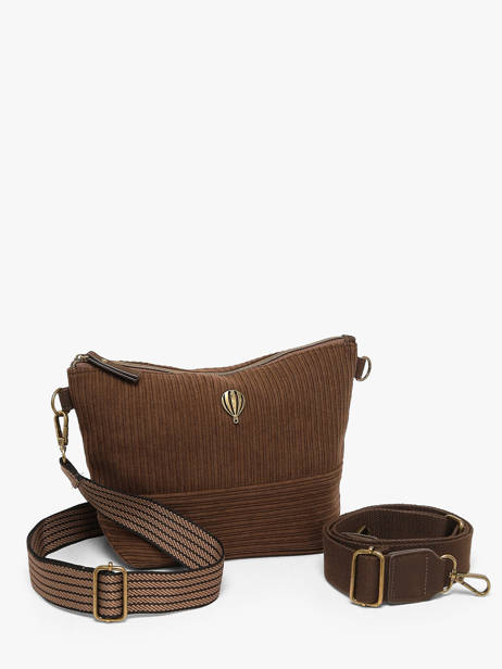 Shoulder Bag Velours Le voyage en panier Brown velours AHP304 other view 1