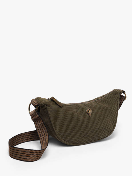 Shoulder Bag Velours Le voyage en panier Green velours AHP307 other view 1