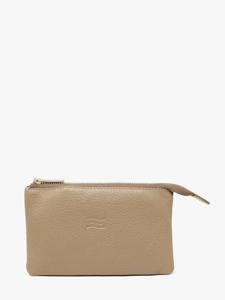 Leather Caviar Wallet Crinkles Beige caviar 14196