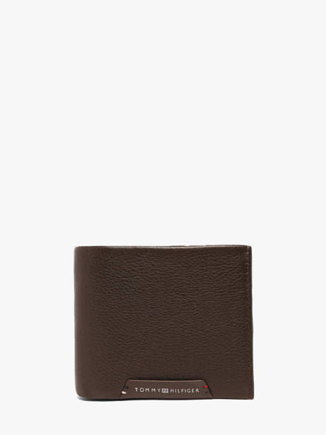 Leather Corporate Wallet Tommy hilfiger Brown corporate AM14780