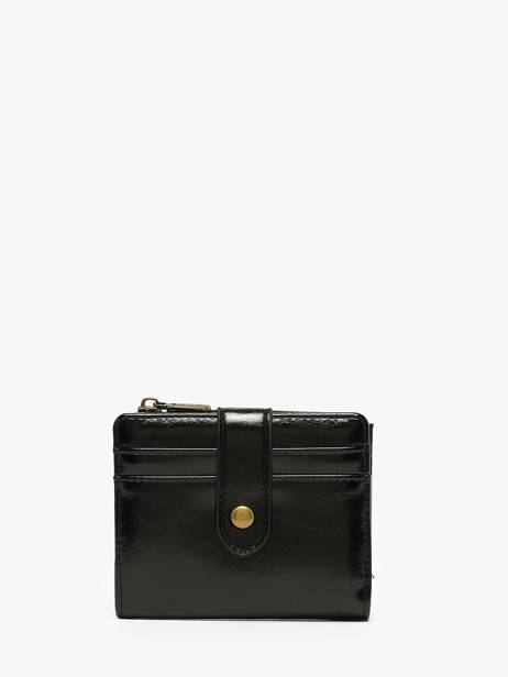 Coin Purse With Card Holder Mandoline Black london 563