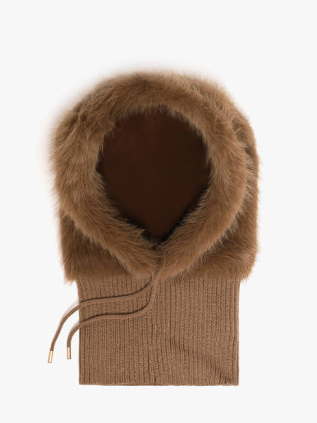 Balaclava With Teddy Effect Le voyage en panier Brown accessoires AHC004