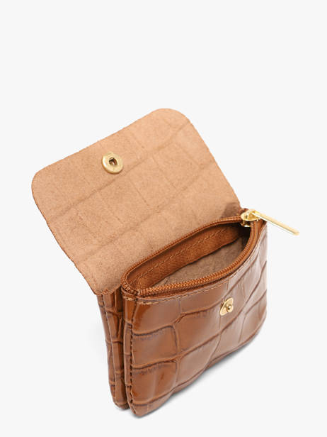 Porte-monnaie Cuir Milano Marron cocco balo CB23091 vue secondaire 1