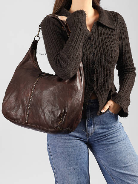 Hobo Bag Kura Leather Campomaggi Brown kura 45720ND other view 1