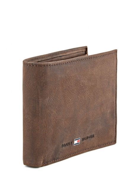 Portefeuille Cuir Tommy hilfiger Marron johnson AM00660 vue secondaire 2