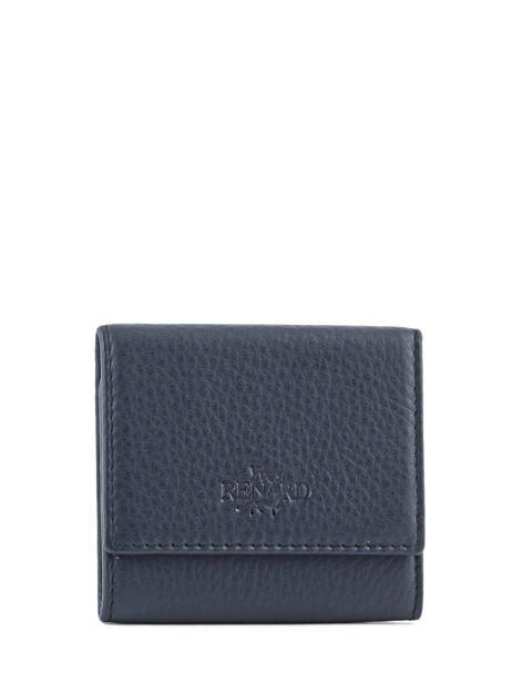 Porte-monnaie Cuir Yves renard Bleu foulonne 23809