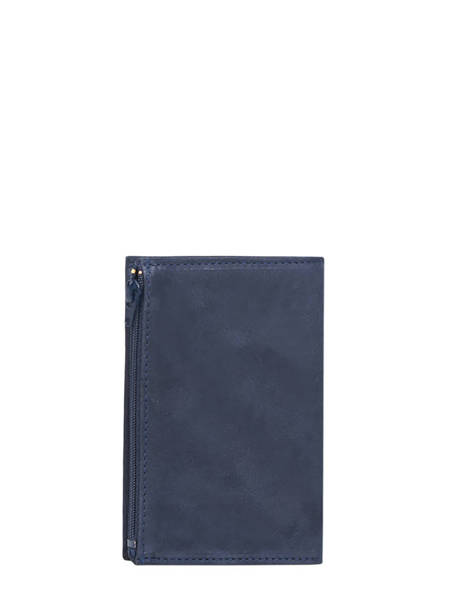 Porte-monnaie Etincelle Nubuck Cuir Etrier Bleu etincelle nubuck EETN619 vue secondaire 2