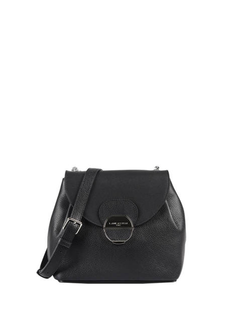 Sac Bandouliere Foulonne Pia Cuir Lancaster Noir retro janis 61