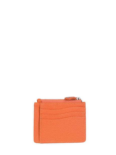 Porte-cartes Caviar Cuir Crinkles Orange caviar 14284 vue secondaire 2