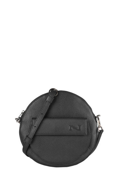 Sac Bandoulière Dorine Cuir Nathan baume Noir nathan 32PO