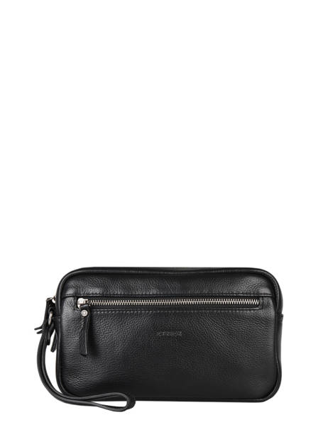 Pochette Homme Foulonné Cuir Etrier Noir foulonne EFOU721S vue secondaire 1