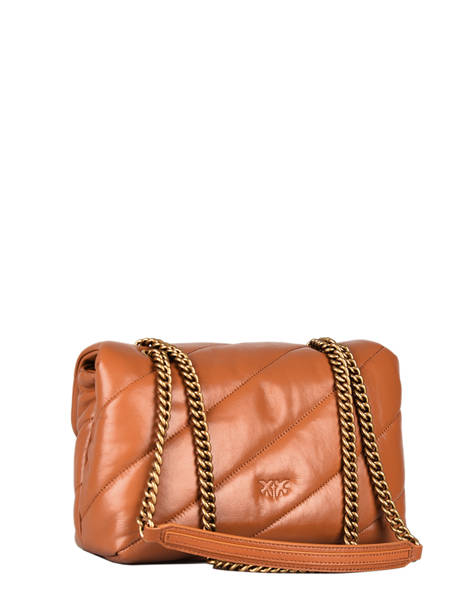 Sac Bandoulière Classic Love Bag Puff Maxi Quilt Cuir Pinko Marron love bag puff 1P22AY vue secondaire 4