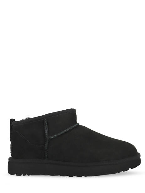 Boots Classic Ultra Mini En Cuir Ugg Noir women 1116109