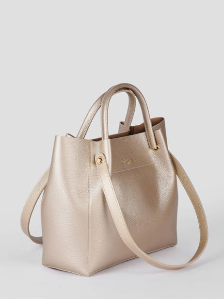 Sac Shopping Foulonne Double Cuir Lancaster Beige foulonne double 20 vue secondaire 2