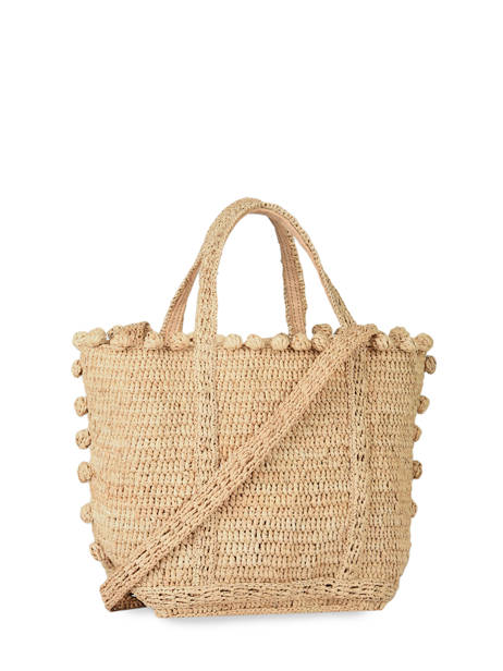 Sac à Main Le Cabas Raffia Pompon Vanessa bruno Beige cabas raphia 75V40435 vue secondaire 5