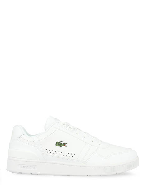 Sneakers T-clip En Cuir Lacoste Blanc men 3SMA0023