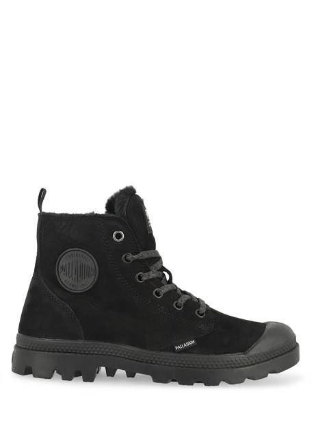 Bottines Pampa Hi Zip Wl En Cuir Palladium Noir women 95982010