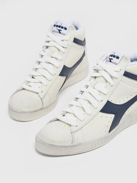 Sneakers Game High Waxed En Cuir Diadora Blanc unisex 89999060 vue secondaire 1