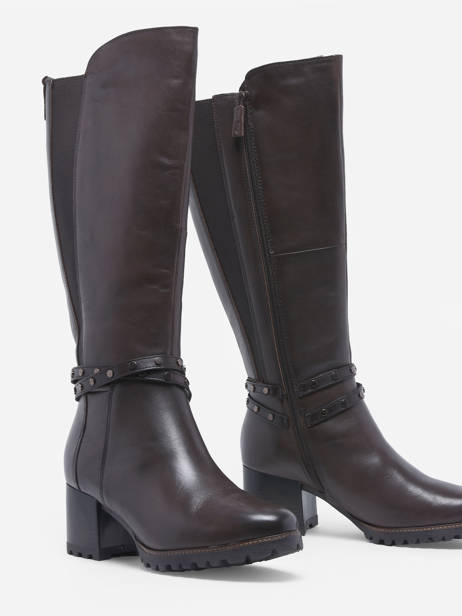 Bottes à Talon En Cuir En Cuir Tamaris Marron women 29 vue secondaire 3