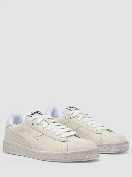 Sneakers Game Low Waxed En Cuir Diadora Beige unisex 90000060 vue secondaire 3