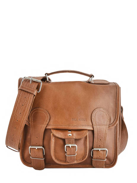 Le  Cartable  S Cuir Paul marius Marron vintage S