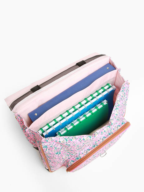 2-compartment  Satchel Tann's Pink les fantaisies f 38132 other view 3