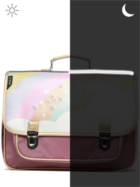 Cartable 2 Compartiments Caramel et cie Rose boheme FI vue secondaire 5