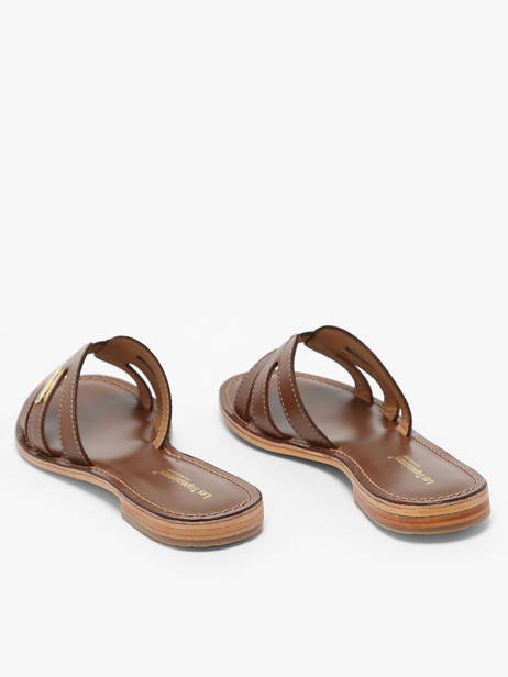Slippers Damia In Leather Les tropeziennes Brown women DAMIA other view 5