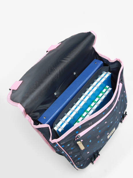 2-compartment Wheeled Satchel Milky kiss Blue we are one 3546 other view 3