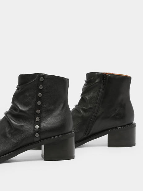 Bottines à Talon Edra En Cuir Mam'zelle Noir women CSIUX40 vue secondaire 1