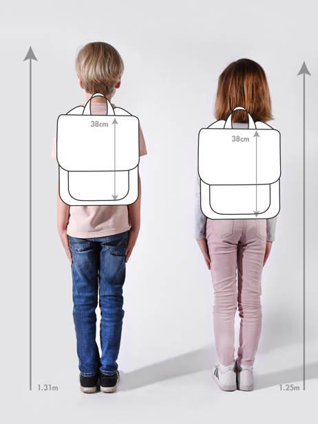Backpack Hello hossy Multicolor cool kids P6 other view 1
